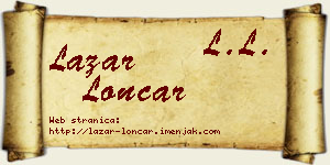 Lazar Lončar vizit kartica
